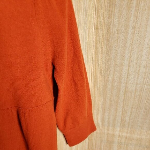 Tulle Womens Orange Wool Blend Cardigan Sweater Large - Picture 6 of 8